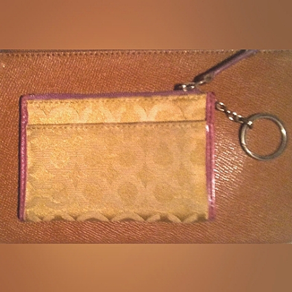 Coach Bags Rare Coach Poppy Leather And Mono Canvas Floral Key Cles